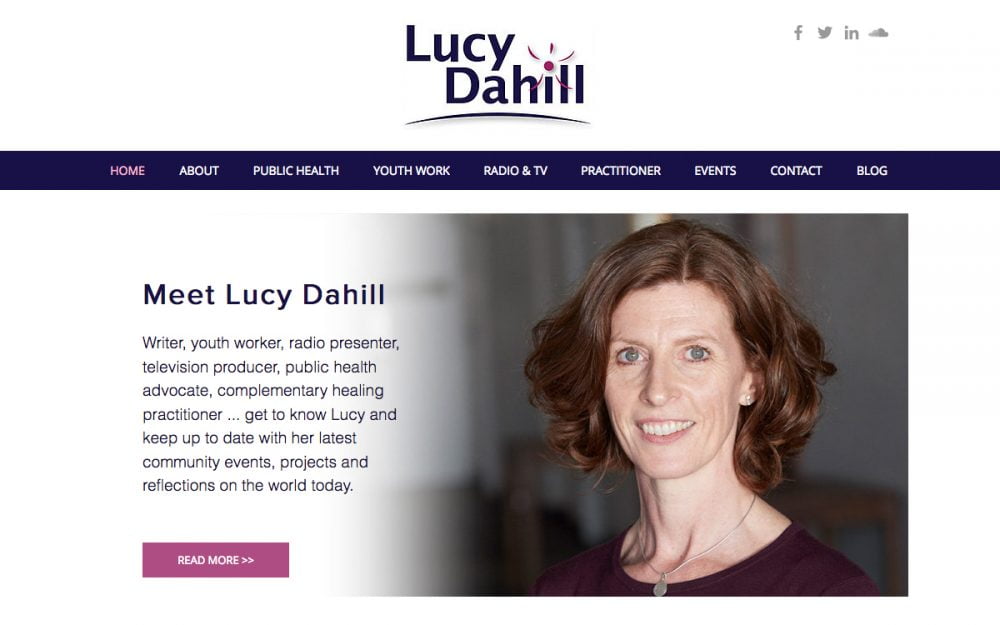 Lucy Dahill Website Design and Development by Evolving Media