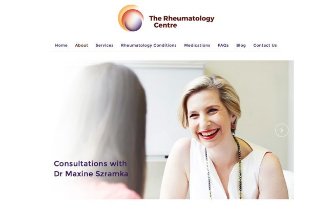 Website Development Lismore for The Rheumatology Centre