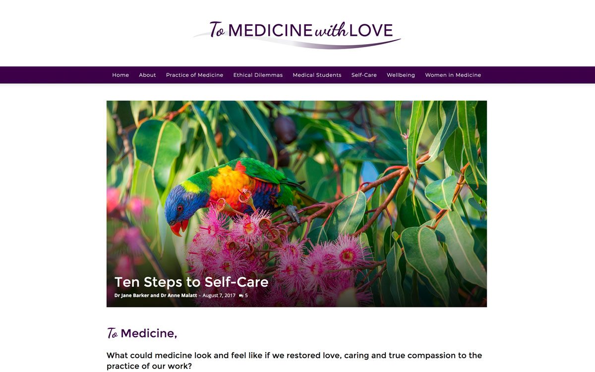 To Medicine with Love Website Design Lismore